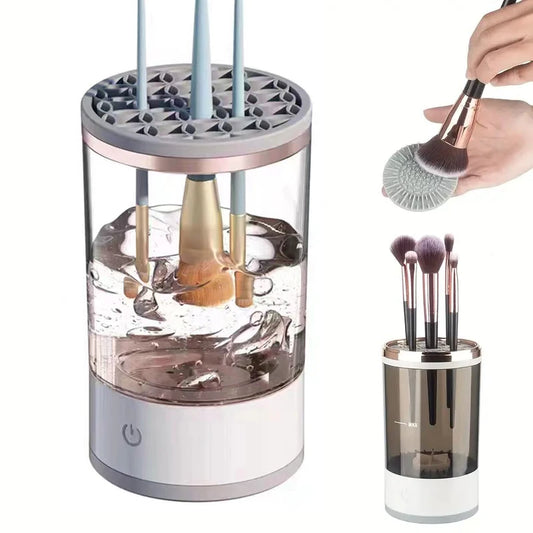 Limpador Elétrico Portátil para Pincéis de Maquiagem – Limpeza Rápida e Eficaz